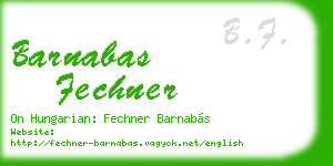 barnabas fechner business card